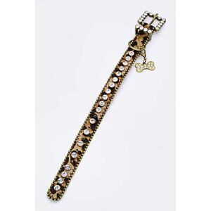 Ball Chain Crystal Dog Collar - Leopard